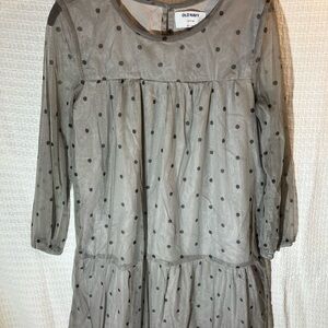 Old Navy Gray and Black Polka Dot dress
